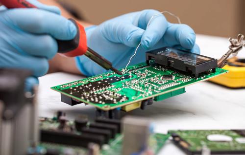 image of soldering at bottom